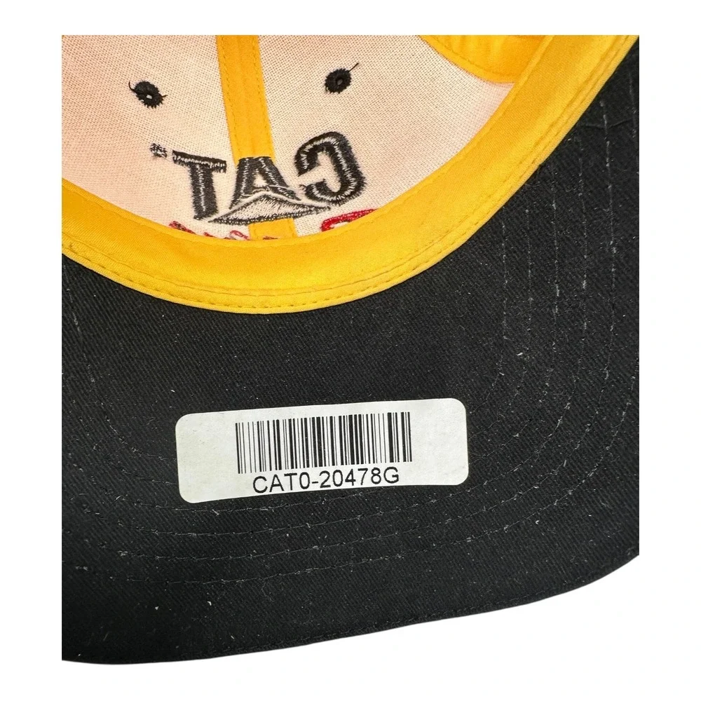 CAT Racing Hat Cap Yellow Black NASCAR Racing Champions Signed‎